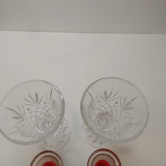 St. George Hurricane Candle Holders 24% Fine Lead Crystal set of 2 - Picture 6 of 7